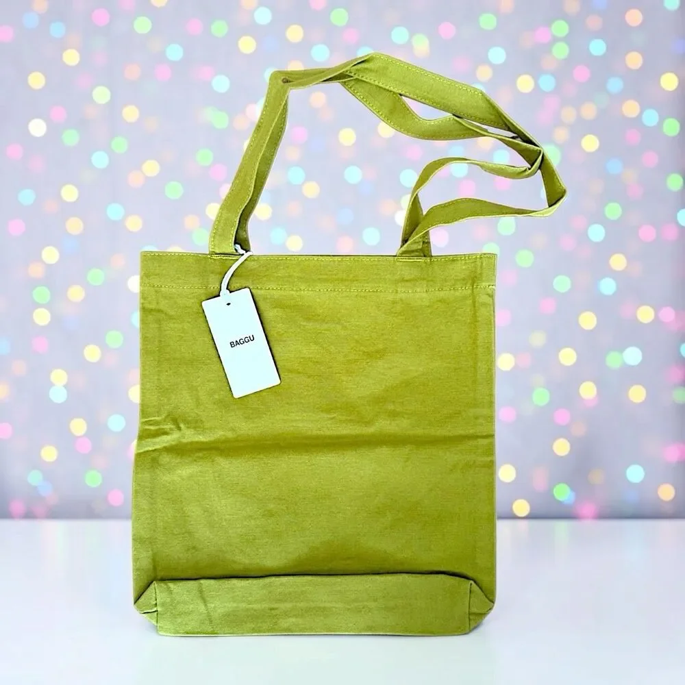 BAGGU Mini Merch Tote Bag In Caper Green New With Tags